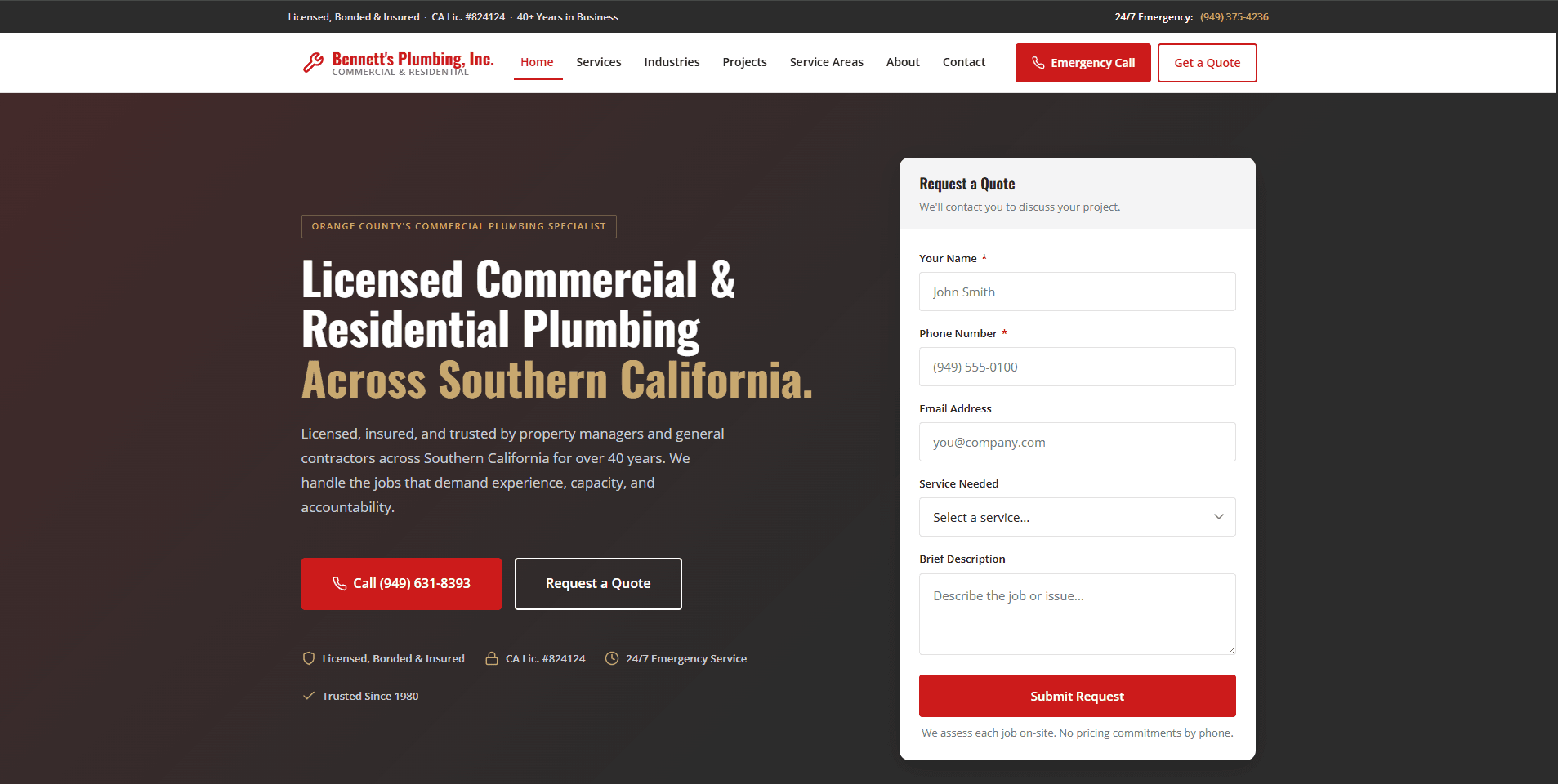Bennetts Plumbing Inc